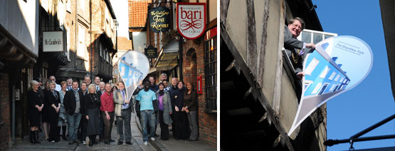 Traders on the Shambles with coun. John Galvin and Google Team