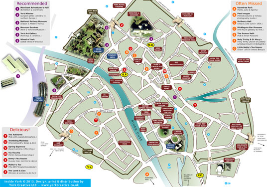 Street Map Of York Free York Map | Inside York